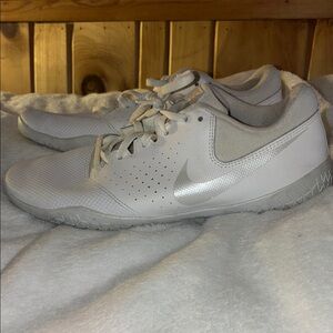Nike White and Light Gray Training Sneakers